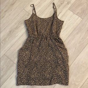 Brown polka dot dress